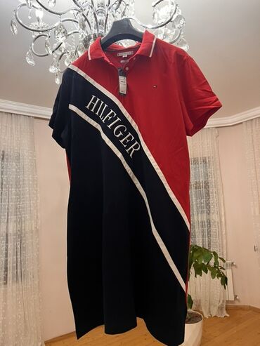 Рубашки: Мужское поло, Tommy Hilfiger, 2XL (EU 44), цвет - Красный