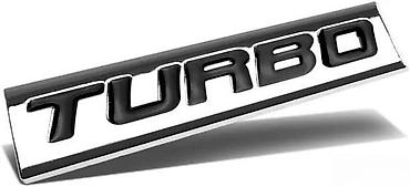 Auto delovi, gume i tjuning: Auto znak Turbo - samolepljiv. Metalni znak turbo - hromiran - — 2