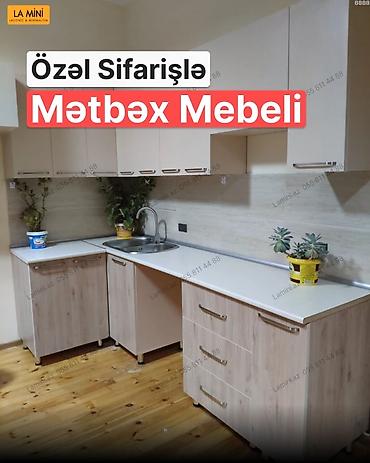kunc dolablar: Özəl sifarişlə hazırlanan mətbəx mebeli - Dizayn: minimalist, açıq — 1