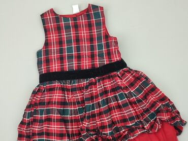 letnia zielona sukienka w kwiaty: Dress, Little kids, 4-5 years, 104-110 cm, condition - Very good