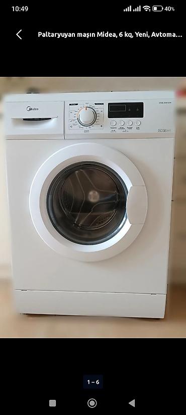 midea: Midea paltaryuyan maşın, ön yükləməli, 6 kq tutum. Xüsusiyyətlər: - — 1