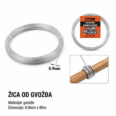 KMT Gvozdena žica 0.9 mm x 80 m Opis: - Materijal: gvožđe - Prečnik