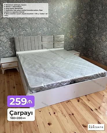 Ev və bağ: Məhsul: Çarpayı, 160×200 sm Xüsusiyyətlər: - Mexanizm: Açılmayan — 1