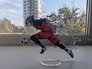 naruto shipuden: Аниме-фигурка футбольной тематики на подставке 2 акриловые по блю локу — 8