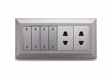 knopka: Aulmo divar üçün elektrik paneli – 4 düyməli açar + 2 çoxformatlı — 1