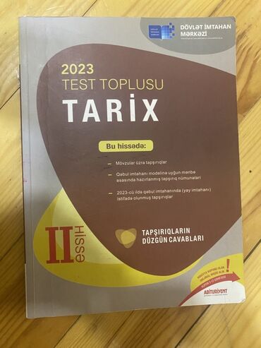 Kasalar: Azərbaycan Tarixi Testlər 11-ci sinif, DİM, 2-ci hissə, 2023 il