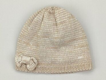 czapka zimowa beżowa: Czapka, 38-39 cm, stan - Dobry