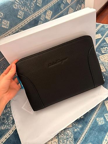 ferragamo: Клатч, Материал: Натуральная кожа, Мужские, Новый — 2