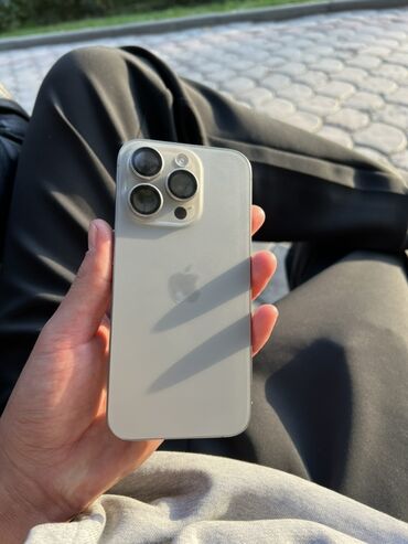 обьектив на телефон: IPhone 15 Pro, 128 ГБ, Natural Titanium, Коргоочу айнек, 93 %