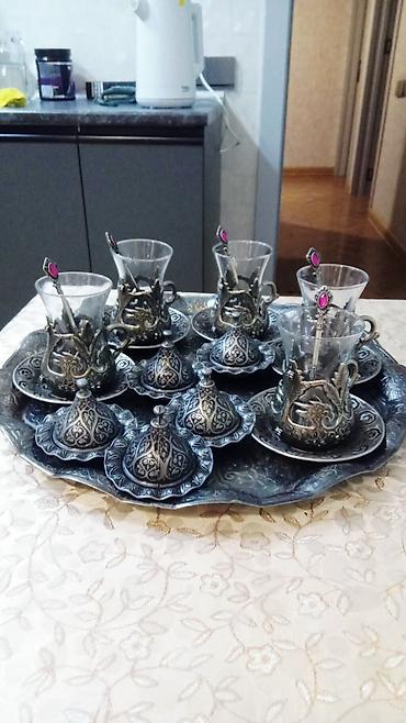 antik samovar alıram: Çay dəsti, rəng - Gümüşü, Metal — 1