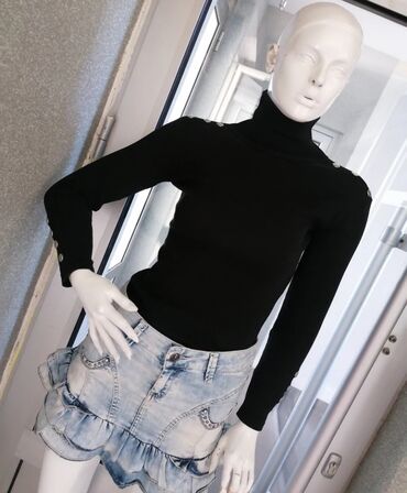 Rolke: S (EU 36), Pamuk, bоја - Crna — 2