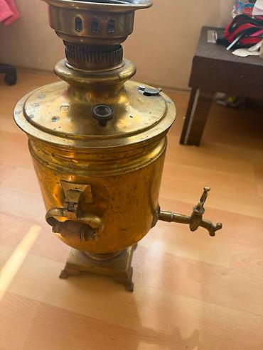 antik samovar alıram: Əla vəziyyətdə, 17 möhürlü 1874cü ildən qalma 150 illik antik — 2