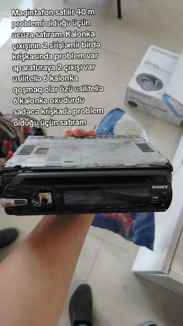 2 ədəd monitor: Maqnitol, İşlənmiş, Sony, AUX, Ünvandan götürmə