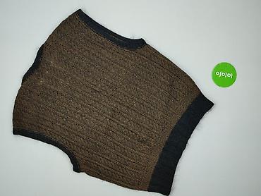 second hand online: Męska kamizelka swetrowa w kolorze brązowym z ciemnym wykończeniem — 3