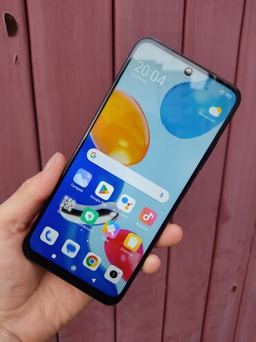 телефоны редми нот 10: Redmi, Redmi Note 11, Колдонулган, 128 ГБ, түсү - Кара, 1 SIM, 2 SIM