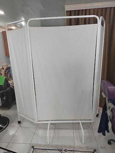 açılıb bağlanan çarpayılar: Tibbi/paravan ekran – 3 bölməli, qatlanan model - Material: ağ toz — 2