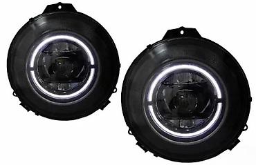 pracka sa laserom: CRNI LED ANGEL EYES FAROVI MERCEDES G KLASA W463 | Crni tuning — 2