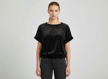 sukienki z aksamitu duże rozmiary: ITALY FASHION, Women's blouse, size One size