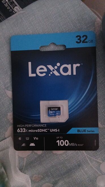 Адаптеры: Lexar 32GB microSDHC yaddaş kartı (yeni) 633x, UHS-I, Class 10, A1
