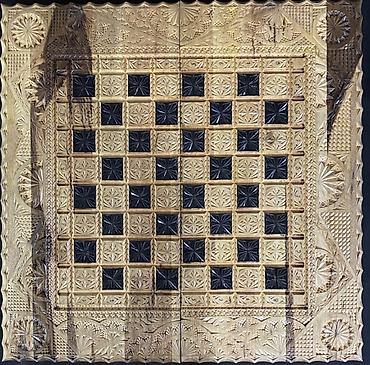 Настольные игры: Набор настольных игр 3-в-1 из натурального дерева с резьбой — 13