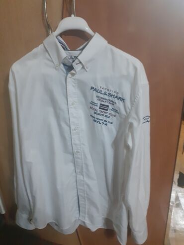 paltar alıram: Рубашка Paul Shark, 2XL (EU 44), цвет - Белый