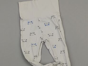 białe bawełniane legginsy: Spodnie dresowe, 6-9 m, stan - Dobry