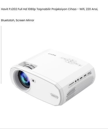 projektor hy300: Havit PJ202 – Full HD 1080p portativ proyektor Xüsusiyyətlər: -
