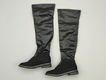 czarne spódniczki tiulowe: High boots for women, 38, condition - Very good