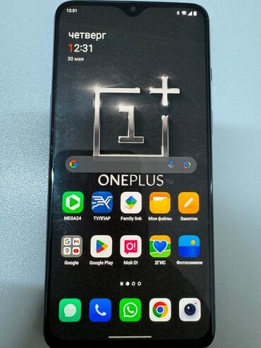 наклейка на телефон: OnePlus 7, Колдонулган, 256 ГБ, түсү - Боз, 2 SIM