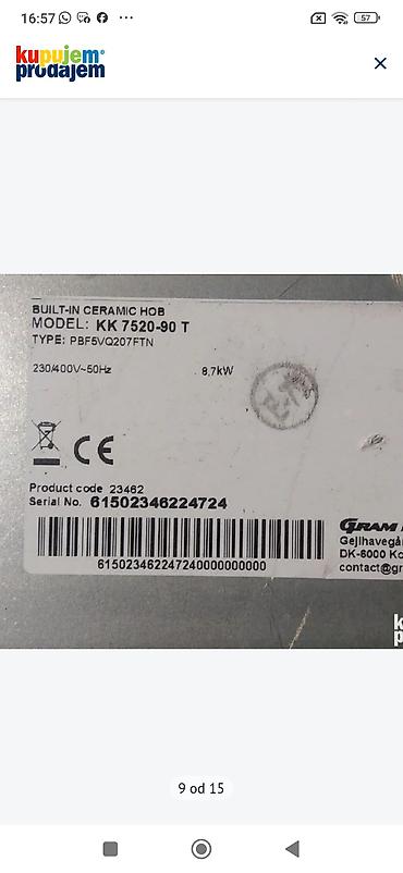 Šporeti i ugradne ploče: Indukciona ugradna ploča za kuvanje, 4 zone - Staklokeramička ploča — 7
