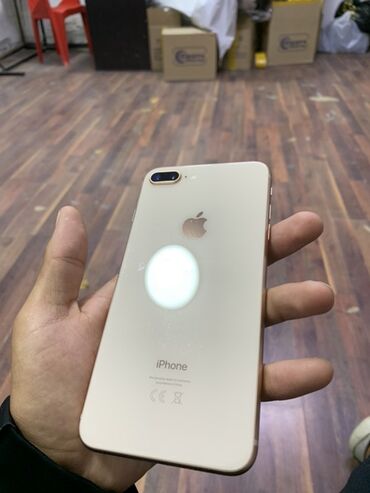 айфон 5 чехол: IPhone 8 Plus, Колдонулган, 64 ГБ, Алтын, Каптама, 100 %