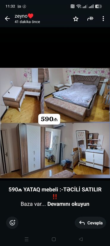 Salon, tibbi mebel: *590₼ YATAQ mebeli :-TƏCİLİ SATILIR*‼️ Baza var Ünvan:-masazır Rr93