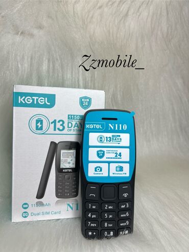 Digər mobil telefonlar: KGTEL N110
Simlartların sayı 2️⃣
1150 mah