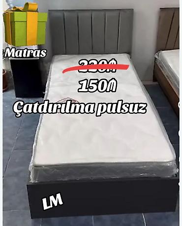 selofan: Yataq və matras dəsti - Rəng: boz başlıq, tünd alt baza - Başlıq: dik — 1