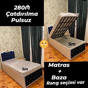 dösek: Yeni, Təknəfərlik çarpayı, Bazalı, Matras ilə, Siyirməsiz — 1