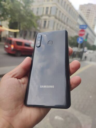 Samsung: Samsung Galaxy A21, 32 GB, rəng - Qara, Zəmanət, Barmaq izi, Simsiz şarj