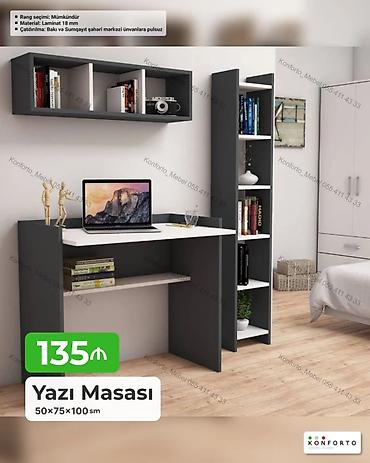 ofis masa: Düz masa, Stulsuz, Polkalı, Siyirməsiz, Sadə laminat — 1