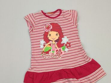 czerwona satynowa sukienka: Sukienka, 1.5-2 lat, 86-92 cm, stan - Dobry