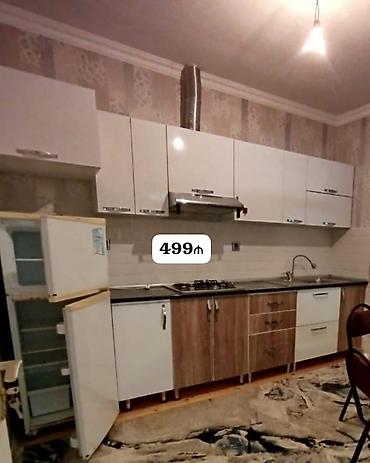 Mətbəx mebeli dəsti – 499₼ Ölçü: - Üst hissə: 3.3 m - Alt hissə: 2.7