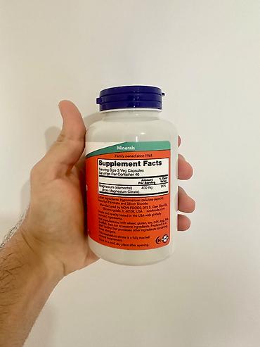 magnezium tabletka: NOW Foods Magnesium Citrate 120 Kapsul -Amerika maqnezyum Əldə — 2