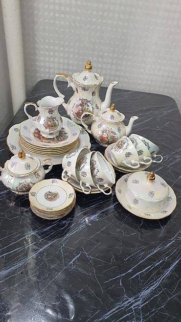 blutut luster: Çay dəsti, Farfor, Almaniya — 1