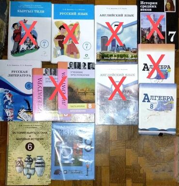 спартивные: Книги: Алгебра 8кл 250с русская литература 6 кл 400 с, английский