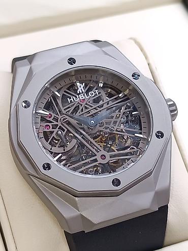 meta eynək: Hublot “Sang Bleu” üslubunda skelet mexanizmalı kişi qol saatı Rolex — 7