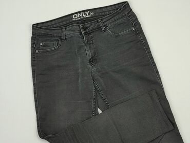 czarne jeansy z przetarciami: Jeansy, Only, L, stan - Dobry
