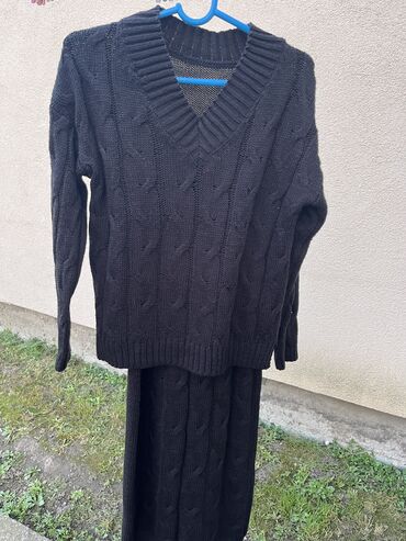 džemper haljine: S (EU 36), M (EU 38), Jednobojni, bоја - Crna