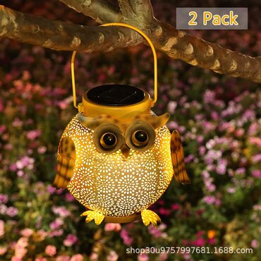 Освещение: Солнечный садовый светильник 1шт последний, декоративный в виде совы