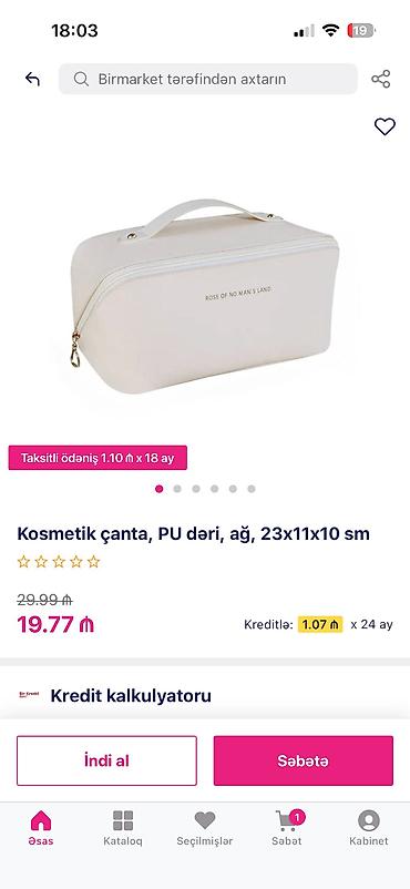 kosmeticka: Kosmetik çanta – PU dəri, 23x11x10 sm - Material: yüksək keyfiyyətli — 2