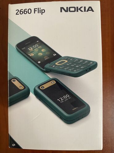 samsung galaxy z flip 3 qiymeti: Nokia 2760 Flip, < 2 ГБ, цвет - Зеленый, Кнопочный, Две SIM карты