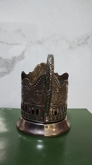 icki: Məhsul: Metal stəkanaltı (podstakannik), qab qaldırıcı saplı Təsvir — 3