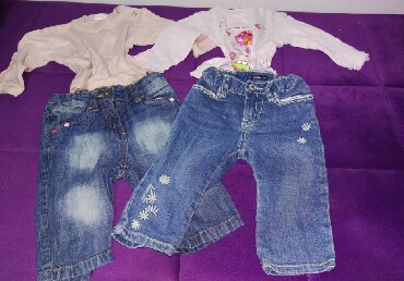 majice sa uv zaštitom: Bundle: Jeans, T-shirts, For girls, age: 9-12 months